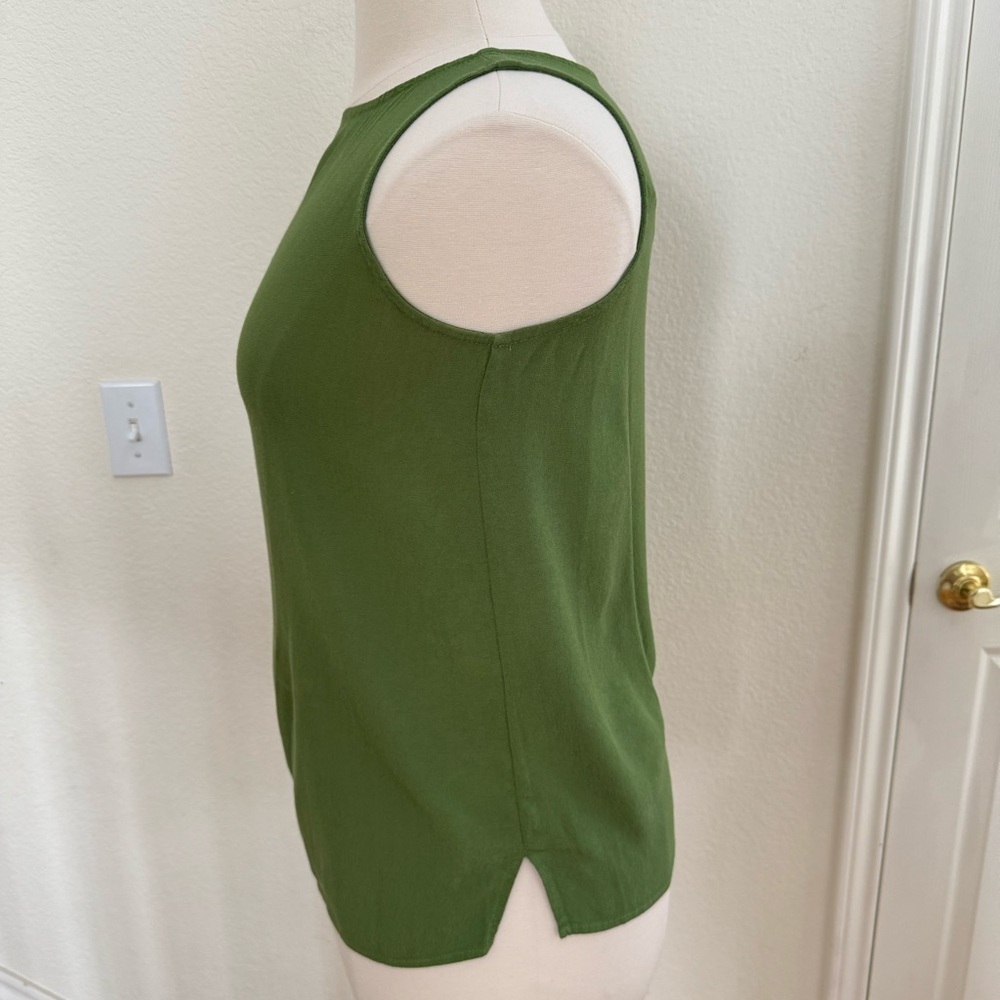 Lime Green Sleeveless Women's Top - Picture 2 of 5